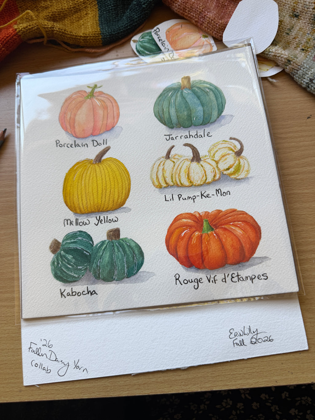 The Pumpkin Patch Watercolor Originals by Erin Lilly