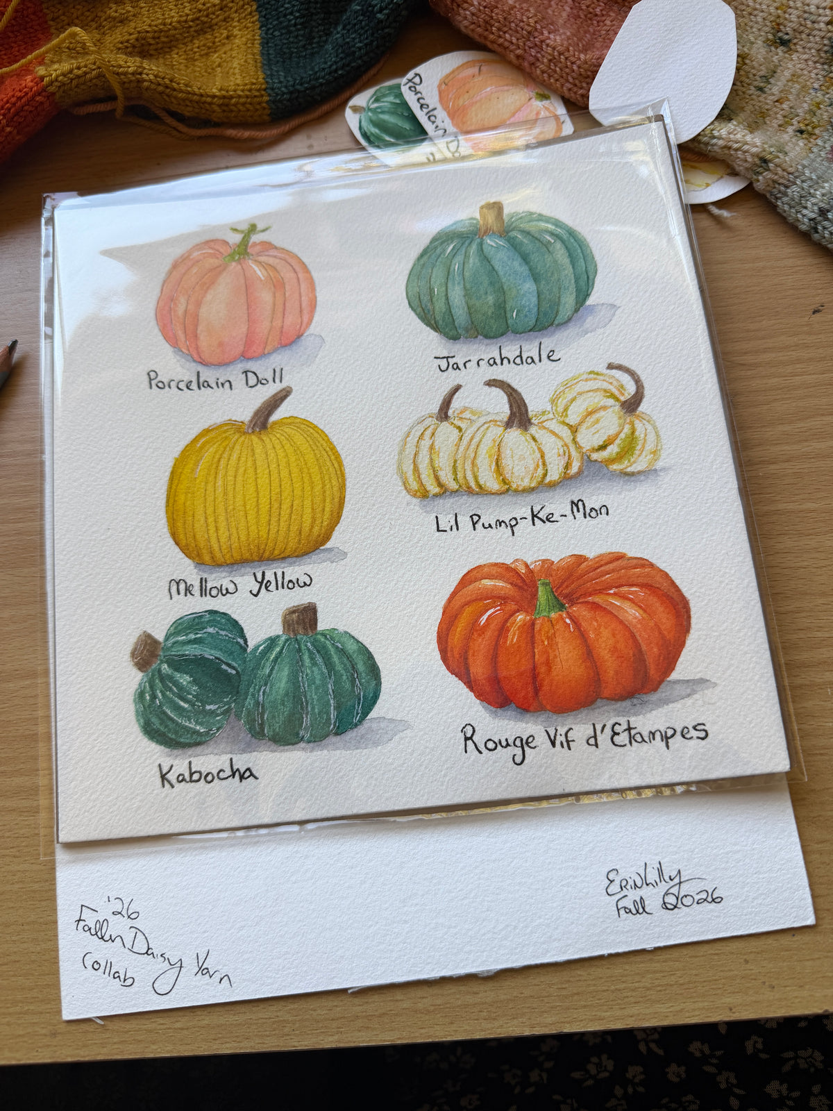 The Pumpkin Patch Watercolor Originals by Erin Lilly